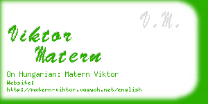 viktor matern business card